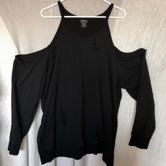 torrid Tops - TORRID Black Cold Should long Sleeve Top